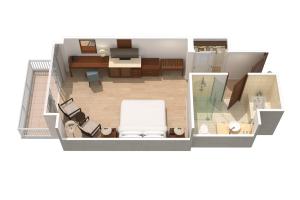 a rendering of a floor plan of a house at The Westin Resort Guam in Tumon