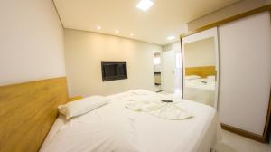 Postel nebo postele na pokoji v ubytování Viena Apart Hotel