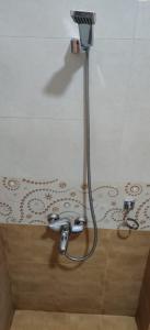 eine Dusche im Bad mit Duschkopf in der Unterkunft Kallisto Hotel in Gilgit