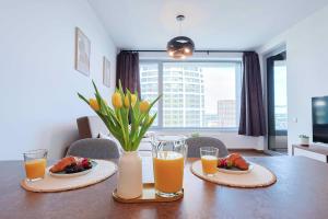 Možnosti zajtrka za goste nastanitve Sky Park Luxury Apartment with free parking