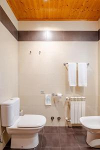 uma casa de banho com um WC e um lavatório em Almarinae apartamentos em Castiello de la Marina