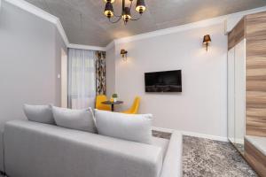 Predel za sedenje v nastanitvi Comfortable and Modern One Bedroom Apartment Cracow by Renters