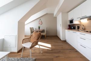 Η κουζίνα ή μικρή κουζίνα στο OVELIA Aix-les-bains - Le Pavillon Victoria +2 φωτογραφίες