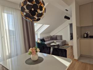 Kuchyň nebo kuchyňský kout v ubytování Iris apartman
