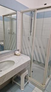 Koupelna v ubytování Hotel Dogana