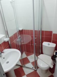 Koupelna v ubytování Dilhan Hotel