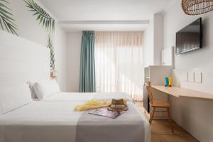 a hotel room with a bed and a desk at ALEGRIA Florida Park in Santa Susanna