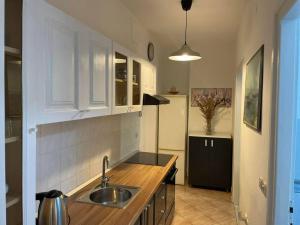 una cocina con fregadero y encimera en Apartment Attila, en Zadar