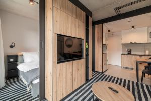 Kuchyňa alebo kuchynka v ubytovaní Nadmorski Loft GREEN PORT SPA - 750 m od plaży