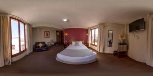 阿雷基帕的住宿－Hotel Maison Du Solei，卧室中间设有一张大床