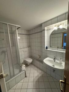 Koupelna v ubytování Gasthaus Hecht