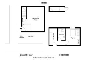 a floor plan of a small house at Snugly Studio Flat near Talbot Pub in Birmingham