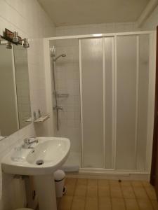 Koupelna v ubytování Hostal Palas
