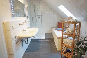 Koupelna v ubytování Ferienwohnung An der Dorfmauer