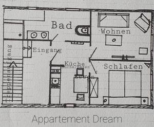 Půdorys ubytování Ferienwohnung An der Dorfmauer