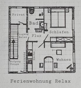 Půdorys ubytování Ferienwohnung An der Dorfmauer