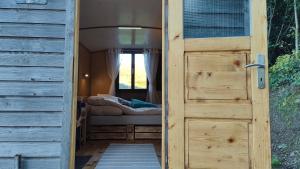 Postel nebo postele na pokoji v ubytování Schäferhütte