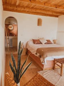 Postel nebo postele na pokoji v ubytování Dreamsea Imsouane Morocco