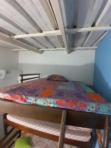 Brisas del Mar Apto 1C 객실 침대