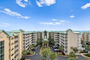 an aerial view of a large apartment building at Coastal Paradise Getaway 3BR Condo Ocean View in Pawleys Island