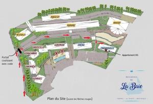 Načrt razporeditve prostorov v nastanitvi Studio Zen Island Tartane