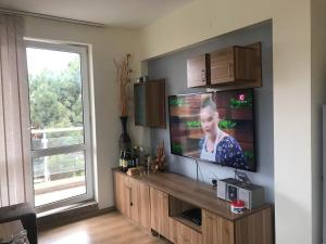 Η κουζίνα ή μικρή κουζίνα στο Reina Apart Flores Park