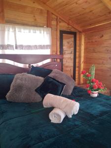 Postel nebo postele na pokoji v ubytování Cabaña alto de torres