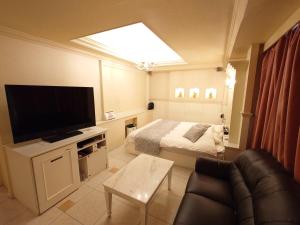 TV o dispositivi per l'intrattenimento presso ホテル カーシュ Cache 男塾ホテルグループ