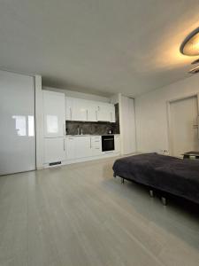 Kuchyň nebo kuchyňský kout v ubytování Apartment Majko with free parking