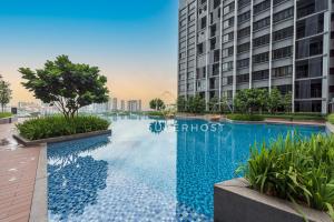 an image of a swimming pool in front of a building at Millerz Square Near MidValley by YourSuperhost in Kuala Lumpur