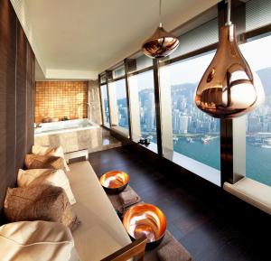A seating area at The Ritz-Carlton, Hong Kong