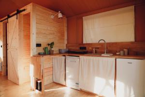 Glamping Mazury - Przystań Jeziorany的厨房或小厨房