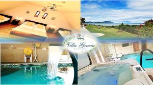 鮑洛通哲勒克的住宿－Villa Gracia，一张带游泳池的别墅的照片