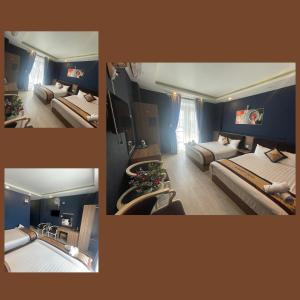 Postel nebo postele na pokoji v ubytování Q-Center Dalat