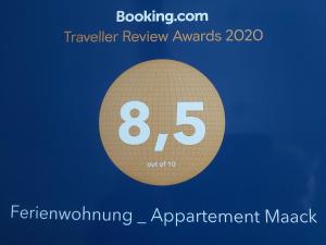 Certifikát, hodnocení, plakát nebo jiný dokument vystavený v ubytování Appartement Jork Altes Land bei Hamburg direkt an der Elbe + 13 fotografií