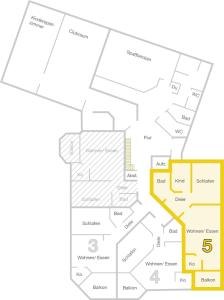 Načrt razporeditve prostorov v nastanitvi Apartment 05 - Ferienresidenz Roseneck, 2 Schlafzimmer, mit Schwimmbad in Todtnauberg bei Feldberg
