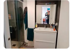 Koupelna v ubytování Apart Playa Bellreguard 1 habitación