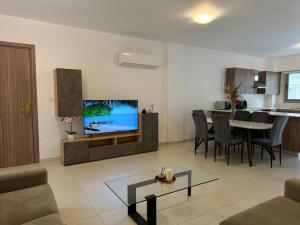 TV a/nebo společenská místnost v ubytování Halcyon Central Apartment
