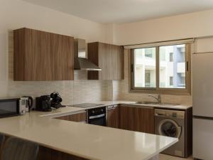 Kuchyň nebo kuchyňský kout v ubytování Halcyon Central Apartment