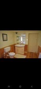 a bathroom with a toilet and a sink at Mardan House B&B in Killybegs