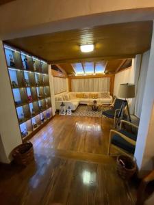 Posezení v ubytování Agradable cabaña en Tapalpa