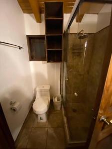 Koupelna v ubytování Agradable cabaña en Tapalpa