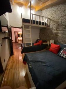 Postel nebo postele na pokoji v ubytování Agradable cabaña en Tapalpa