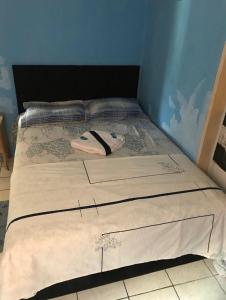 - un lit avec 2 oreillers dans l'établissement Traveler gu's room AP compartilhado, à Fortaleza