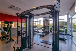 Fitness centrum a/nebo fitness zařízení v ubytování Loft Moderno AH1105 Alto Padrão Localização Nobre