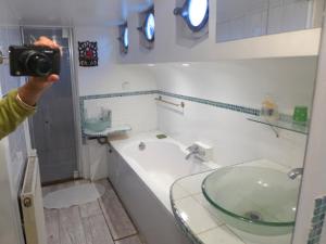 Koupelna v ubytování Houseboat near Orly