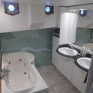 Koupelna v ubytování Houseboat near Orly