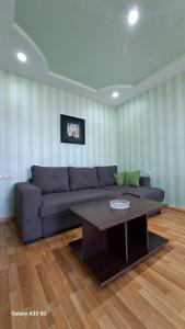 a living room with a couch and a coffee table at Best apartments in downtown in Yerevan