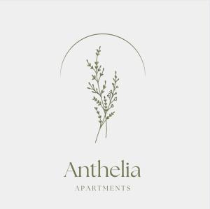a logo for an antigua apartmentencies namespace at Anthelia Apartments in Myrties