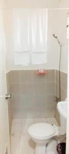 a bathroom with a toilet and a sink at Homey Inn-Olango Island Staycation ,block 1 lot 15 in Lapu Lapu City